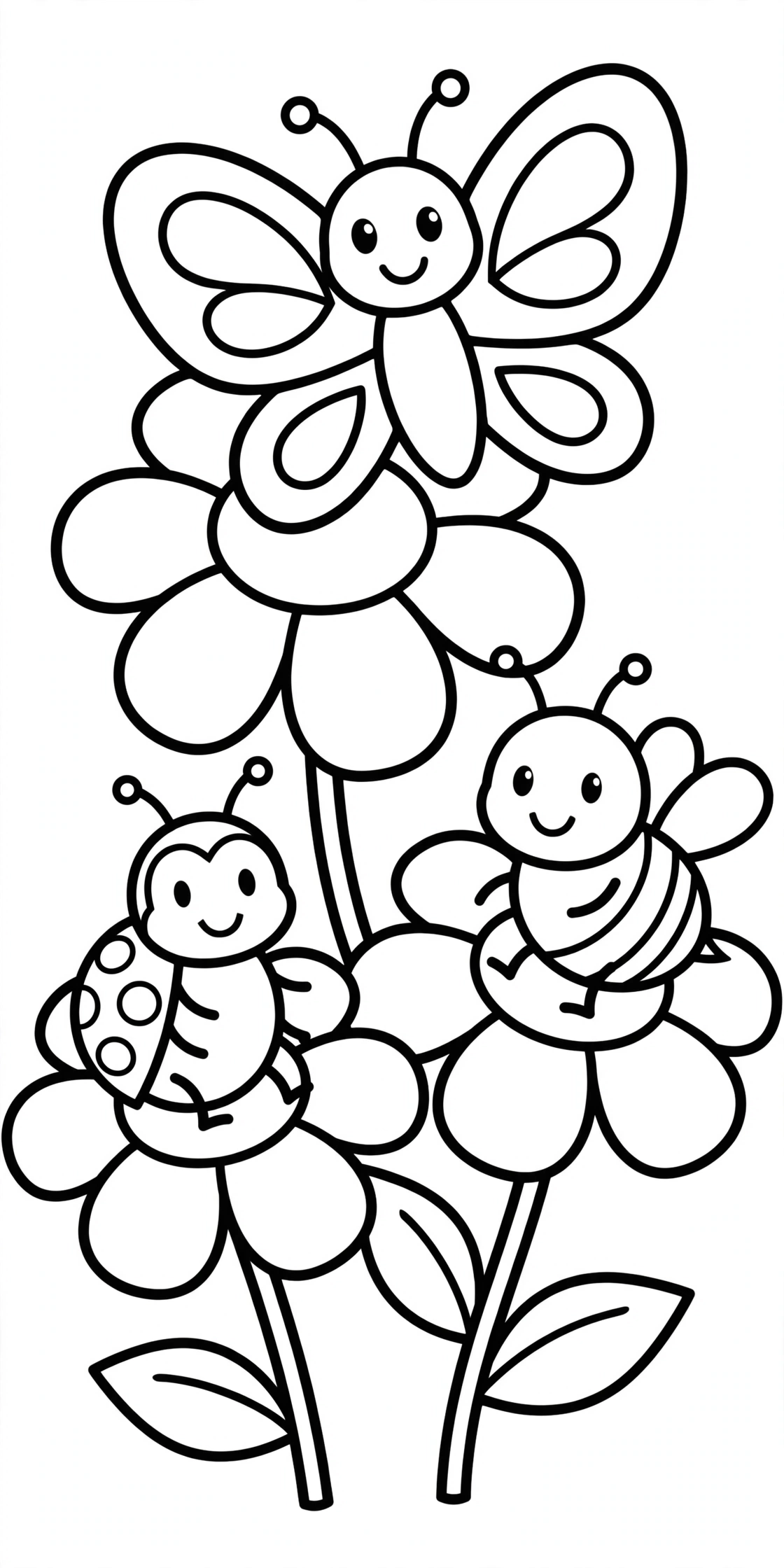 Free printable Bug & Insect coloring page for kids