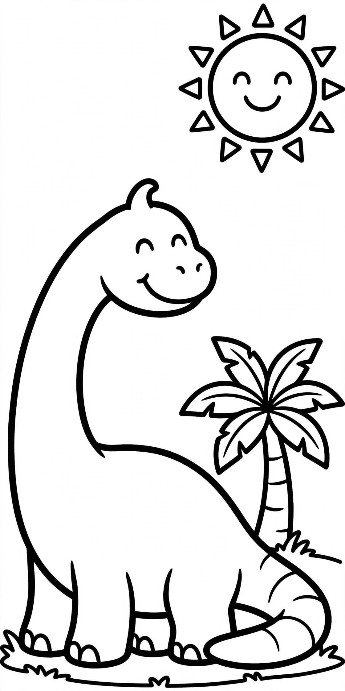 Free printable Dinosaur coloring page for kids