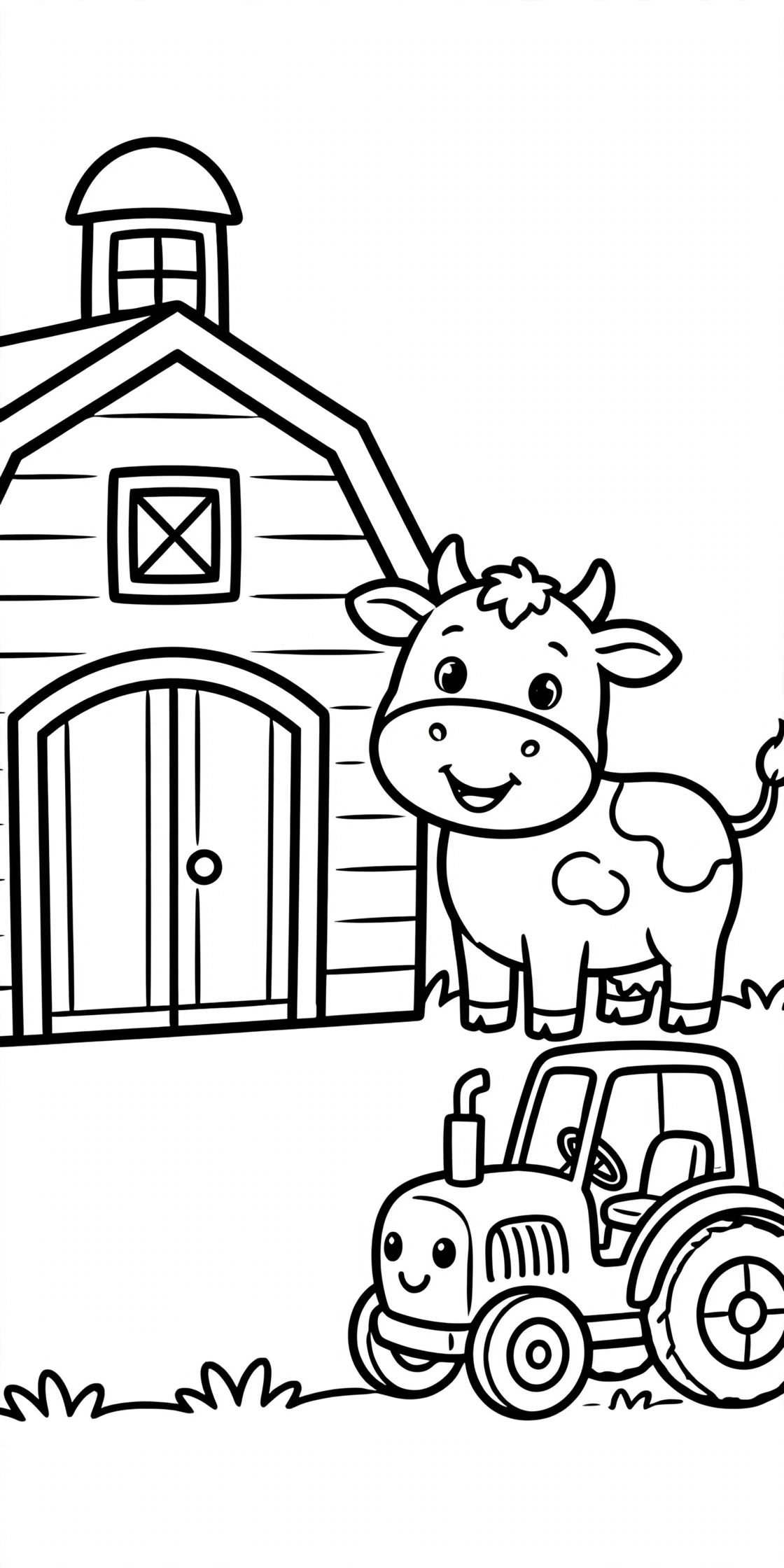 Free printable Farm coloring page for kids