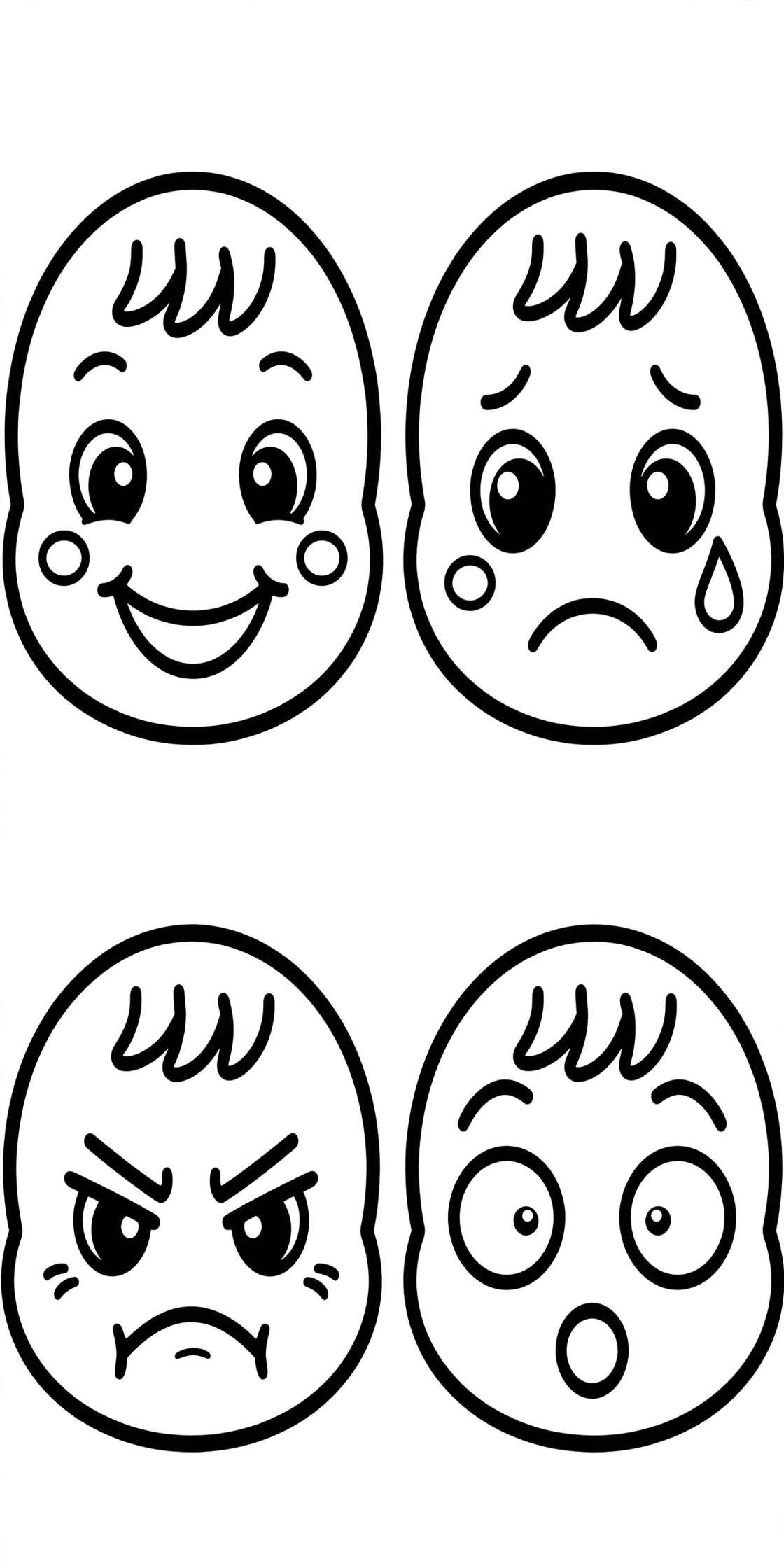 Free printable Feelings coloring page for kids