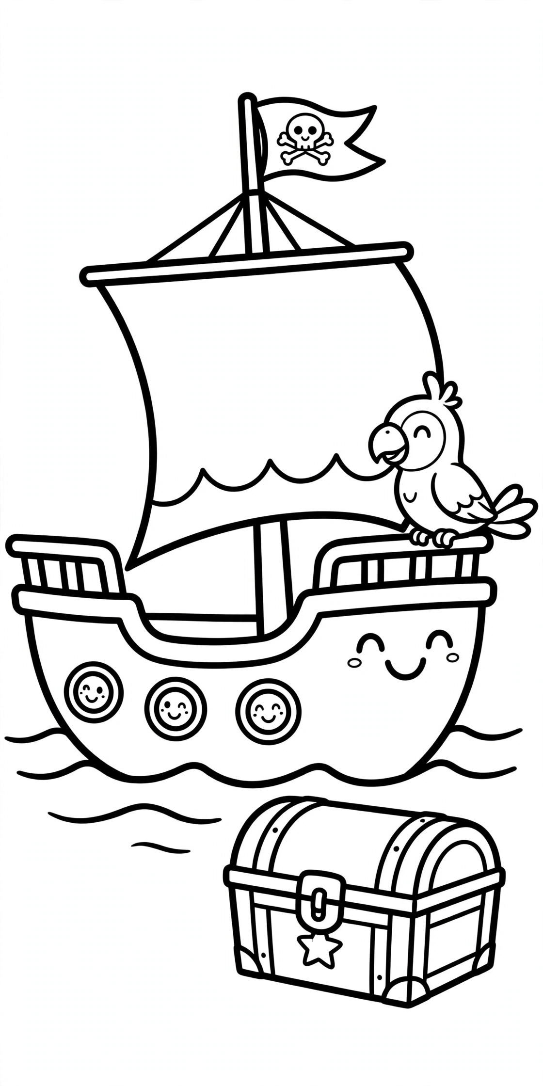 Free printable Pirate coloring page for kids