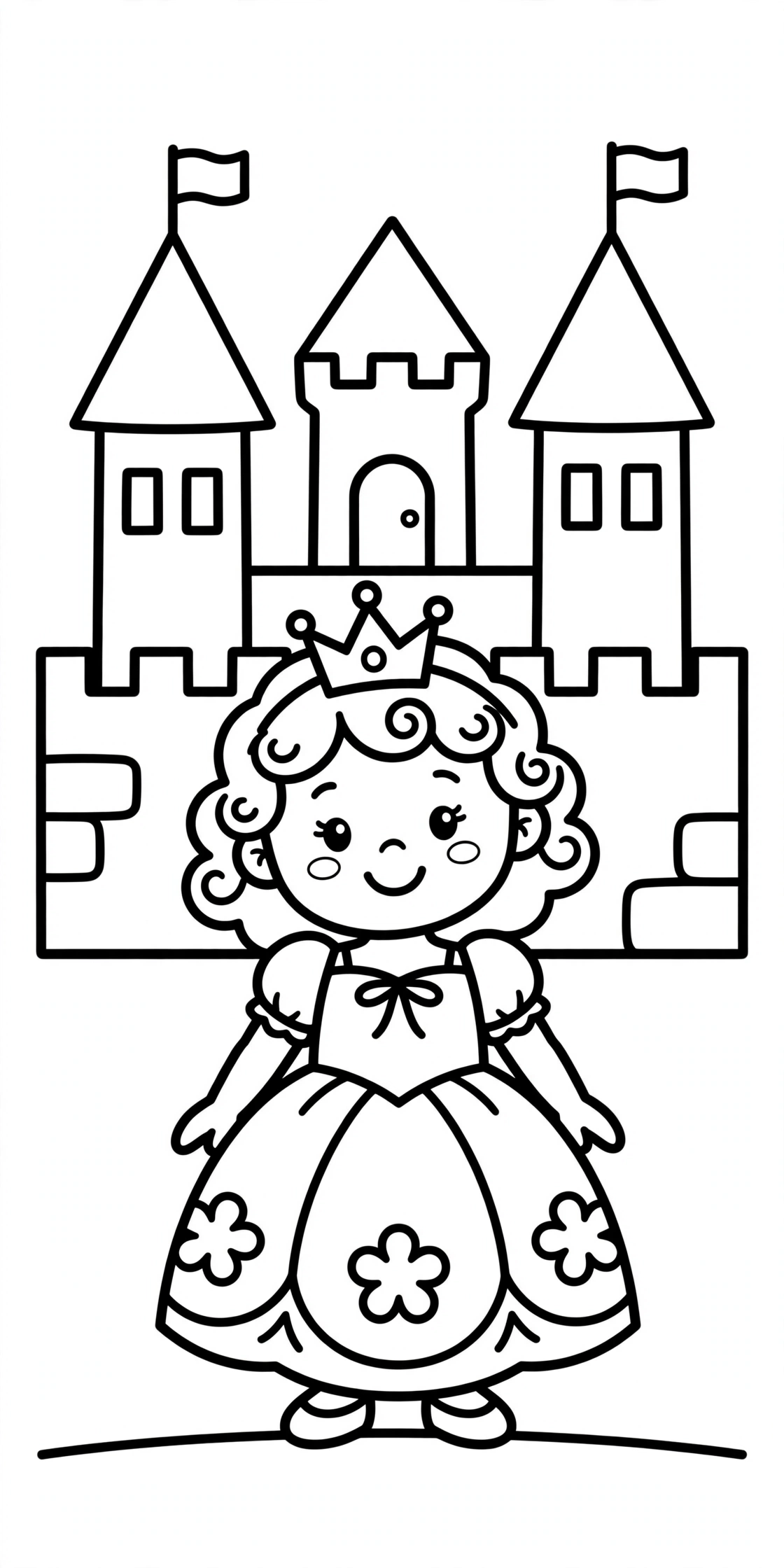 Free printable Princess coloring page for kids