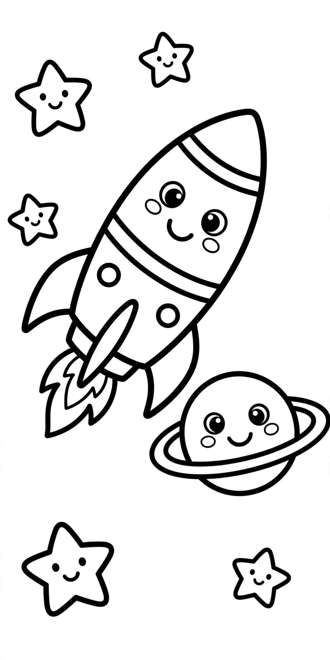Free printable Space coloring page for kids