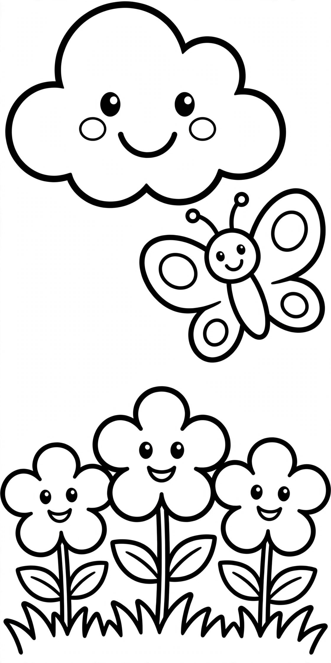 Free printable Spring coloring page for kids
