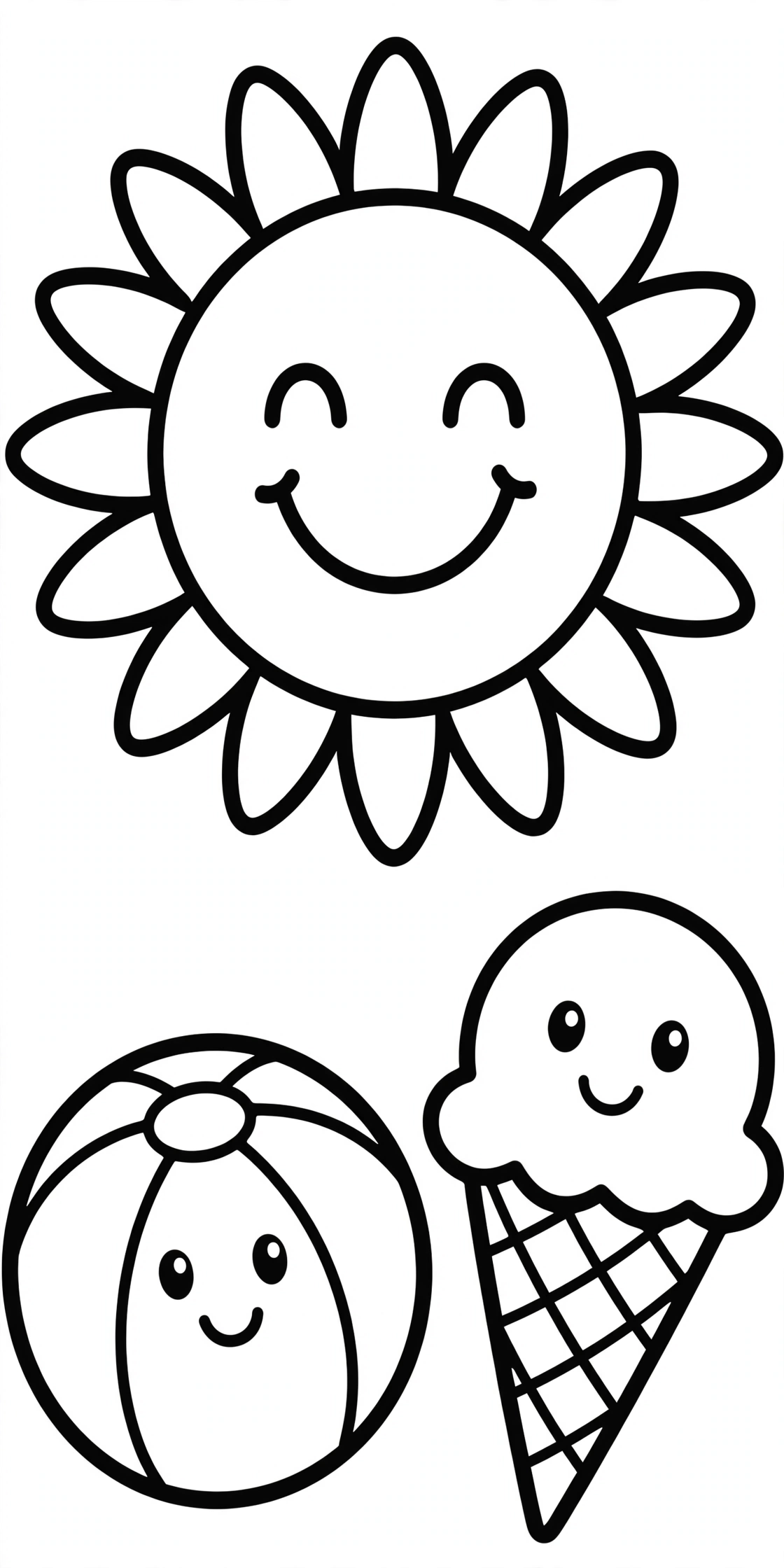 Free printable Summer coloring page for kids